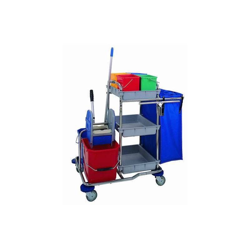 CARRO SUPER LIMPIEZA COMPLETO INOX (...