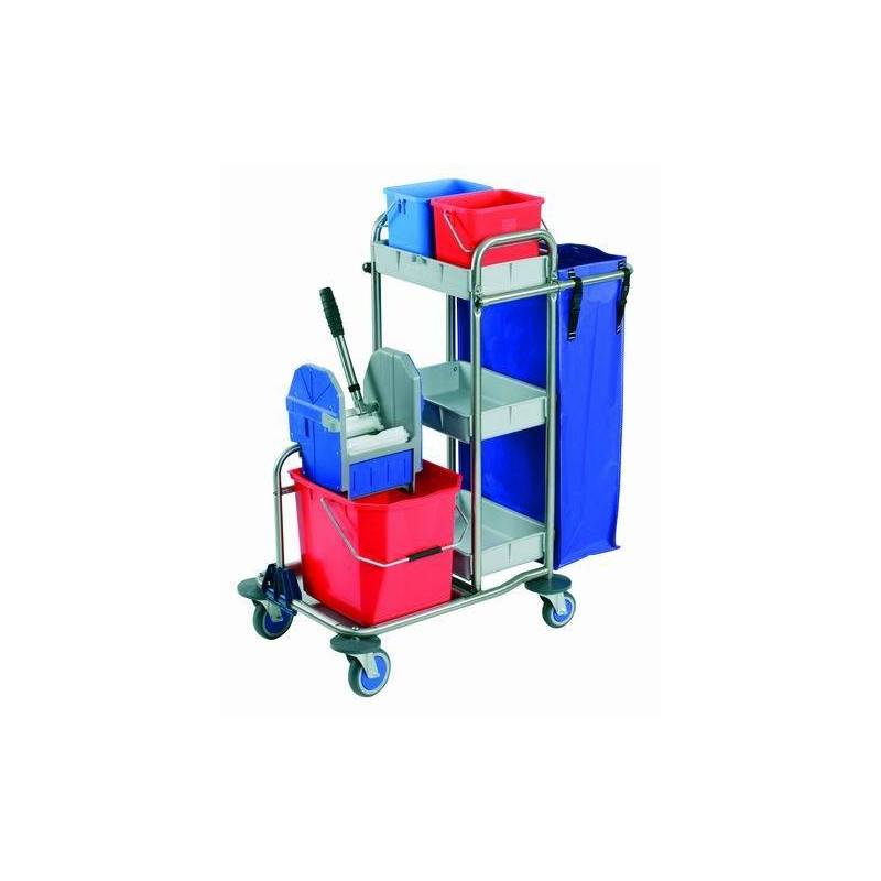 CARRO SUPER LIMPIEZA INOX COMPLETO (...