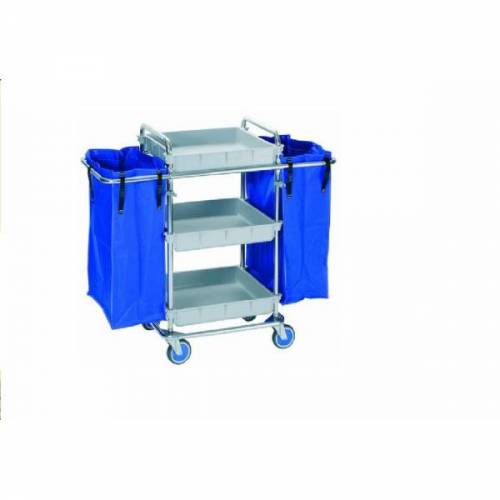 CARRO TRANSPORTE LENCERIA 3 BANDEJAS CROMO /MOD. 30