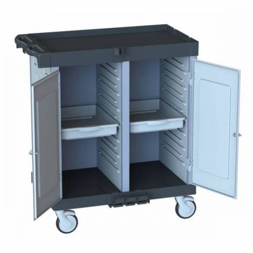 CARRO HABITACIONES CERRADO 2 BALDAS PLASTICO