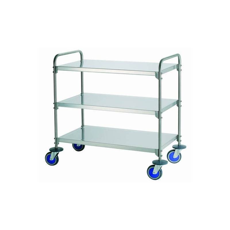 CARRO LOZA INOX CON 3 BANDEJAS / MOD 155