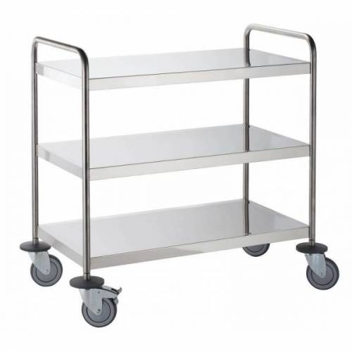 CARRO LOZA INOX CON 3 BANDEJAS MOD 155 PG3