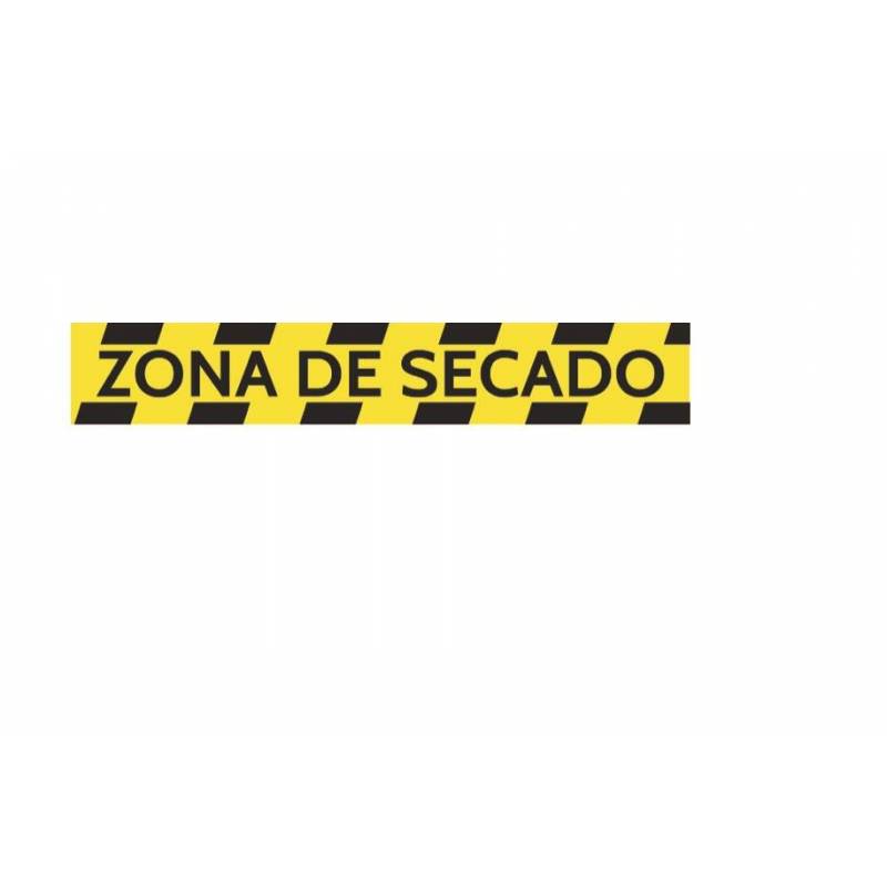 ETIQUETA ADHESIVA / AZUL / 1 M X 10 cm / ZONA DE SECADO