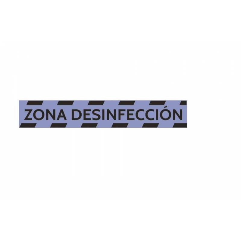 ETIQUETA ADHESIVA / AZUL / 1 M X 10 cm / ZONA DE DESINFECCIÓN