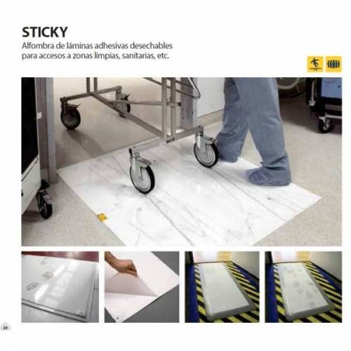 ALFOMBRA STICKY / 45 cm x 114 cm / caja 8 packs x 30...