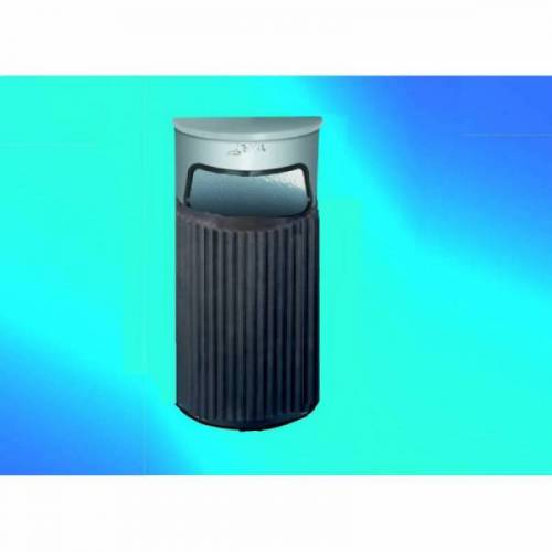 PAPELERA/ CON TAPA / INOX MEDIA LUNA / PROTC. POLIURETANO...