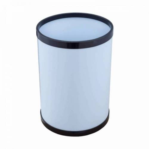 Papelera pintada redonda aros negros