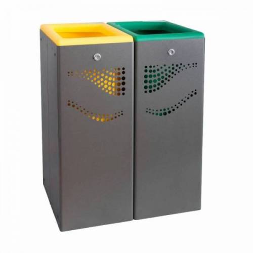 Papelera selectiva dos módulos combinables entre...