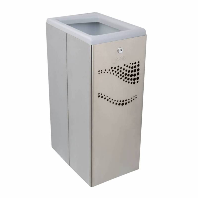 Papelera Rectangular Acero Inox con...