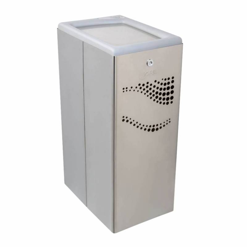 Papelera Rectangular Acero Inox con...