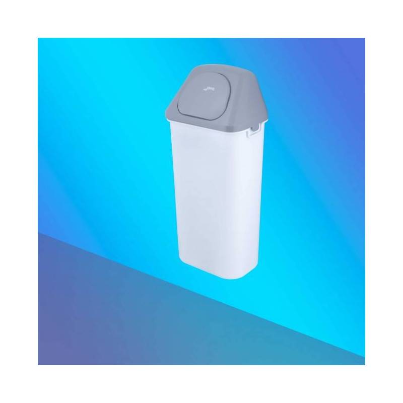 PAPELERA PLASTICO FIJADA A PARED TAPA...