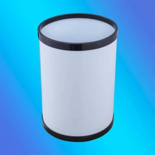 PAPELERA REDONDA PINTADA AROS NEGROS / 10 ltrs. (AL60000)