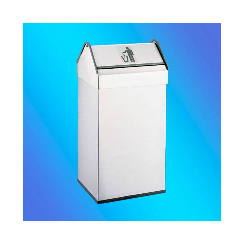 PAPELERA RECTANGULAR INOX / TAPA...