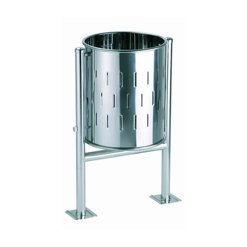 PAPELERA EXTERIORES TROQUELADA INOX...