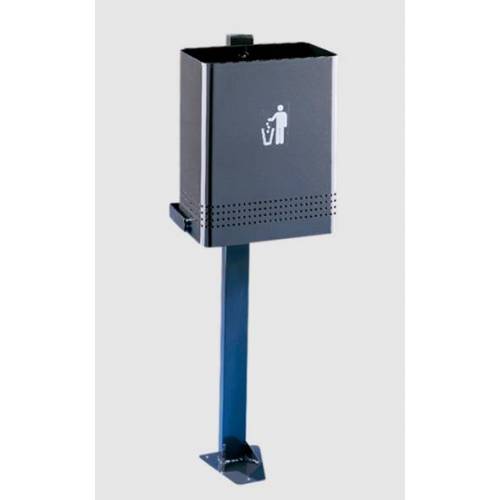 PAPELERA PINTADA SUELO BASCULANTE / NEGRA / AL71910