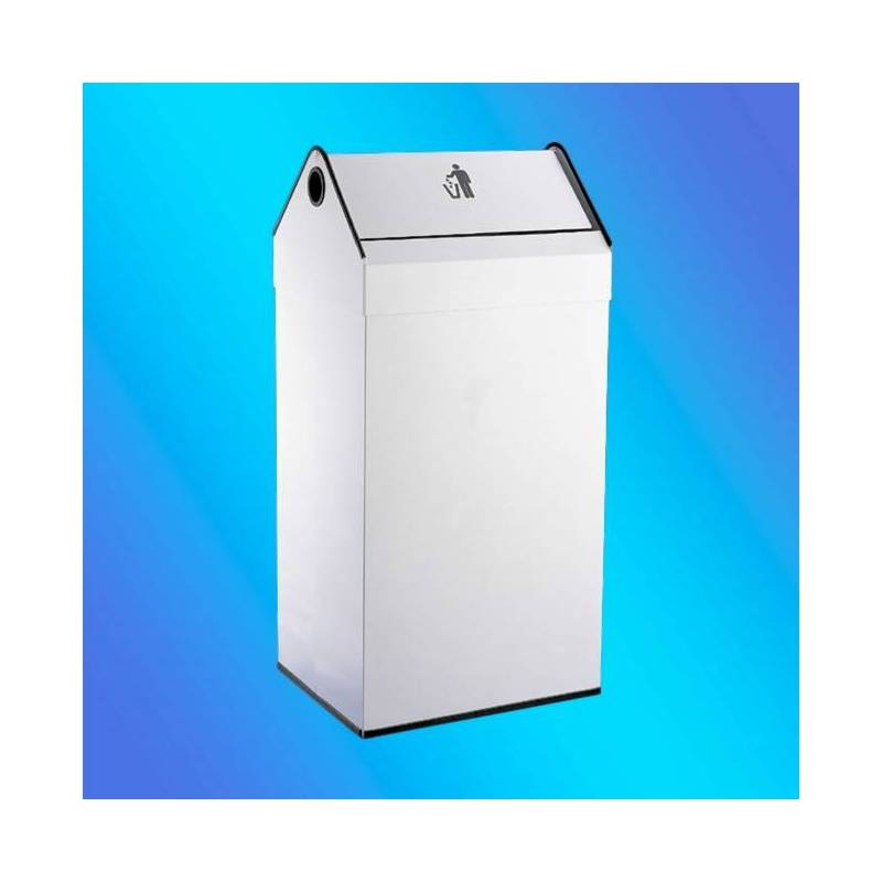 PAPELERA TAPA BASCULANTE BLANCA...