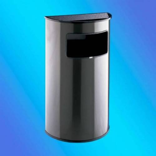 CENICERO PAPELERA MEDIA LUNA PINTADA NEGRA / AL82200