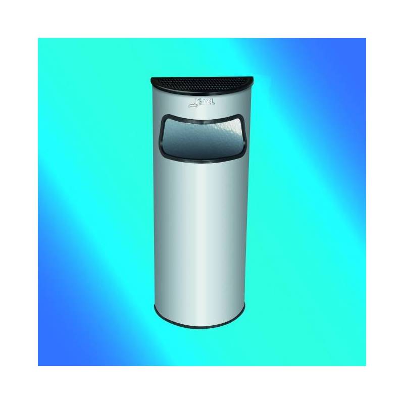 PAPELERA CENICERO MEDIA LUNA INOX /...