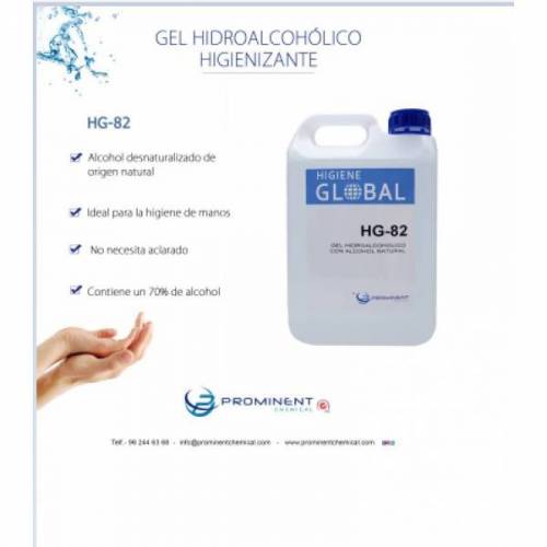 HG-82 / GEL HIDROALCOHOLICO perfumado / 2 uds x 5 L. 2