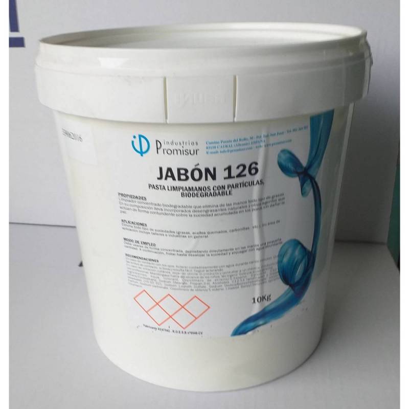 PASTA JABON 126 / mecanicos microesferas limpiador de manos / 10 Kg.