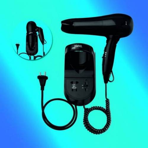 Secapelos mural negro con enchufe