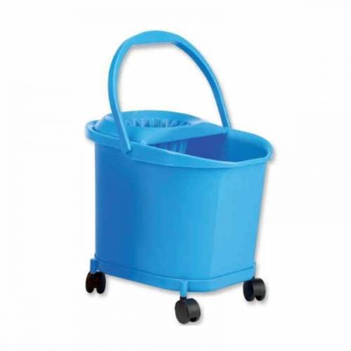 CUBO ESCURRIDOR CON RUEDAS AZUL 16 ltrs.