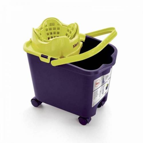 CUBO MERY / ESCURRIDOR AUTOMATICO CON RUEDAS / LILA / 14...