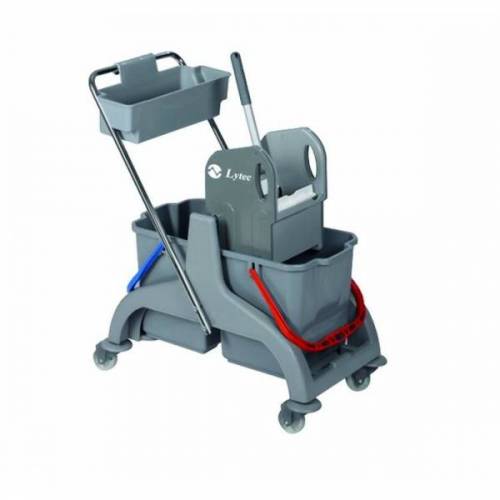 CUBO TANK DOBLE ECO 2 x 25 L / FREGADO PLANO / GRIS / CON...