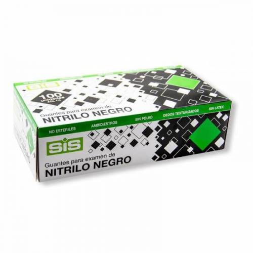 GUANTE NITRILO / NEGRO / S.P. / TALLA - L ( 8-9 ) /...
