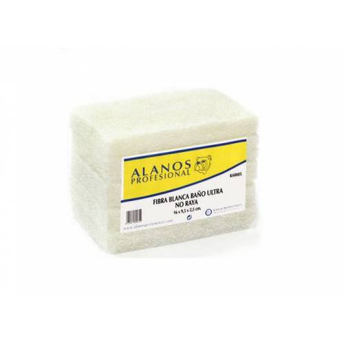ESTROPAJO FIBRA BLANCA / ULTRA  CORTADO / 16 x 9,5 x 2,5...