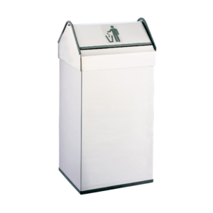 Papelera rectangular inox tapa basculante