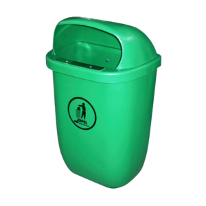 Papelera urbana de plástico