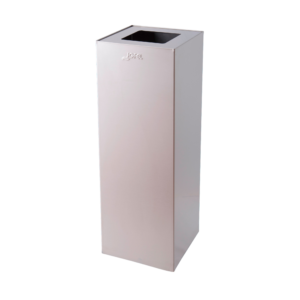 Papelera rectangular con boca superior acero inox