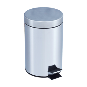 Papelera Pedal Inox Med. Con Cubo Interior