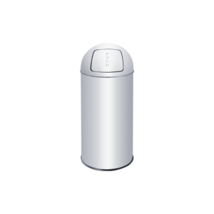 Papelera Cilíndrica Inox Push 25l