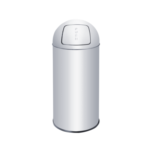 Papelera Cilíndrica Inox Push 35l